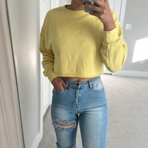 Yellow Crop Sweatshirt